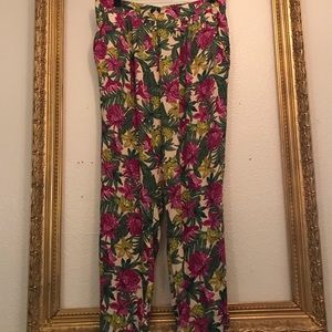 H&M casual beach summer pants floral 8 M